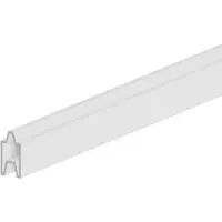 Traumgarten Sichtschutzzaun SYSTEM Startprofil unten / Design-Profil ALU Weiß, 238 cm