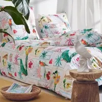 Apelt Mako-Satin Bettwäsche Bahia multicolour 155x220 cm + 80x80 cm - bunt;gelb;grün