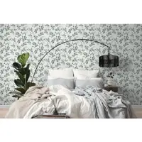 A.S. Création Vliestapete "Pure Elegance Blumen-Tapete Mustertapete Blümchen Blattmuster" leicht glänzend glatt Vliestapete floral für Schlafzimmer Küche Wohnzimmer Blumen Design