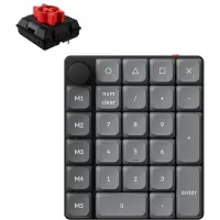 Keychron K0 Max QMK Number Pad - Drahtlose Mechanische Tastatur – Numerischer Numpad, Programmierbar, Milk POM Switch Red