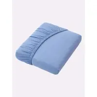 Witt Weiden Spannbetttuch in taubenblau | Gr.: 200-x-200-cm