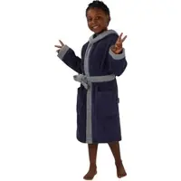 Normani Frottee Kinderbademantel aus Bio-Baumwolle in Lila | Gr.: 98/104