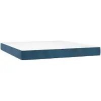 vidaXL Taschenfederkernmatratze Mittel Dunkelblau 180x200x20 cm Samt
