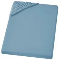 Carpe Sonno Edel-Jersey Spannbettlaken in Stahl-Blau | Gr.: 180x200 cm - 200x200 cm
