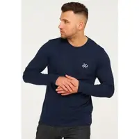 Jack & Jones Langarmshirt mit Logo - JCORISE INFINITY TEE LS CREW NECK in Navy Blazer | Gr.: M