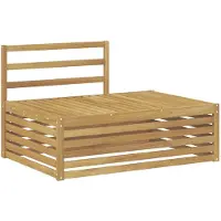 vidaXL Outdoor Endsofa Weiß 115 x 83 x 73 cm Massivholz Akazie