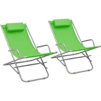 vidaXL Schaukelstühle 2 Stk. Stahl Grün