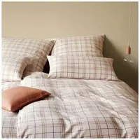 Elegante Soft-Flanell Bettwäsche Livingston creme terra Kissenbezug einzeln 80x80 cm - beige