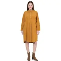 Ulla Popken Midikleid in goldbraun | Gr.: 48 - Normalgröße
