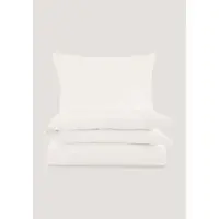 Hessnatur Satin Bettwäsche-Set in naturweiss | Gr.: 155x220 cm (40x80 cm)
