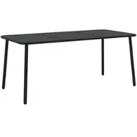 Furnicato Gartentisch Anthrazit 165x80x71 Cm Stahl