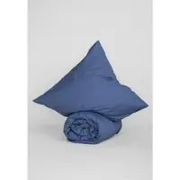 Mela London Perkal Bettwäsche Set Style MAJULI in blau | Gr.: 135 x 200 + 80 x 80 cm