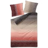 TRAUMSCHLAF Bettwäsche Breeze bordeaux 240x220 cm + 2x 80x80 cm