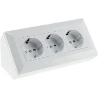 Chilitec 3-fach Steckdosenblock weiß 250V/ 16A Aufbaumontage