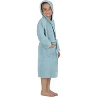 Normani Frottee Kinderbademantel aus Bio-Baumwolle in Hellblau | Gr.: 146/152