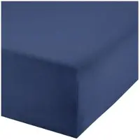 Erwin Müller Single-Jersey Boxspringbett-Spannbettlaken Freising in dunkelblau | Gr.: 140x200 cm - 160x220 cm