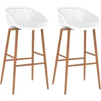 vidaXL Barhocker 2 Stk. Weiß