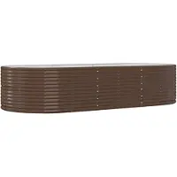 vidaXL Hochbeet Braun 291x140x68 cm Verzinkter Stahl