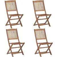 vidaXL Klappbare Gartenstühle 4 Stk. Massivholz Akazie