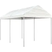 vidaXL Pavillon mit Dach Weiß 4,46x2,28x2,69 m Polyethylen