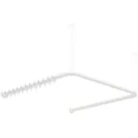 Hewi Vorhangstange des Systems 900, suizidhemmend, Edelstahl, pulverbeschichtet, Achsmaß 1200 x 1175 x 1200 mm, kürzbar, Durchmesser 25 mm, mit 34 Vorhangringen aus POM, in Farbe DC (Schwarz tiefmatt)