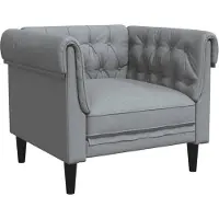 vidaXL Chesterfield-Sessel Hellgrau Stoff