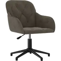 vidaXL Bürostuhl Drehbar Dunkelgrau Samt