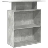 vidaXL Empfangstheke Betongrau 100x40x104 cm Holzwerkstoff