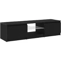 vidaXL TV-Schränk 140 x 38,5 x 36 cm Schwarz Eichen-Optik
