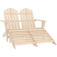 vidaXL Adirondack-Gartenbank 2-Sitzer mit Fußteil Tannenholz