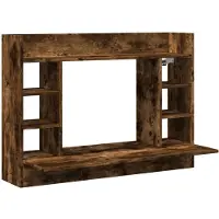 vidaXL Wand-Schreibtisch Räuchereiche 105x48x75 cm Holzwerkstoff