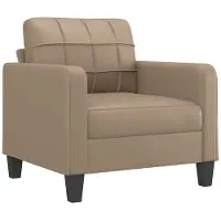 vidaXL Sessel Cappuccino-Braun 60 cm Kunstleder