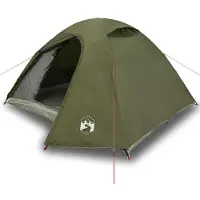 vidaXL Kuppel-Campingzelt 3 Personen Olivgrün Wasserdicht