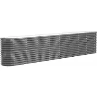 vidaXL Hochbeet Verzinkter Stahl 332x40x68 cm Anthrazit