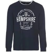 DELMAO Langarmshirt mit modernem Print - NEUE KOLLEKTION