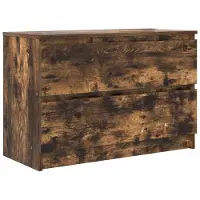vidaXL TV-Schrank Räuchereiche 80x35x54 cm Holzwerkstoff
