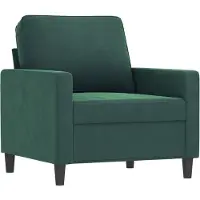 vidaXL Sessel Dunkelgrün 60 cm Samt