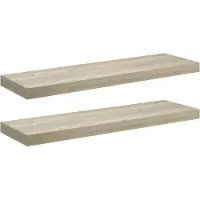vidaXL - Wandregale - schwebend - 2 - St - 80x23,5x3,8 - cm - MDF - eichenfarben