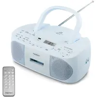 Medion E65010 Stereoradio (CD-Player, Kassette, USB Anschluss, AUX Audioeingang, MP3-Widergabe. UKW PLL Radio,40 Senderspeicher, Batteriebetrieb, Fernbedienung) blau
