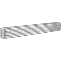 vidaXL Hochbeet Verzinkter Stahl 332x40x36 cm Silbern