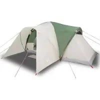 vidaXL Kuppel-Familienzelt 6 Personen Grün Wasserdicht