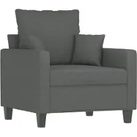 vidaXL Sessel Dunkelgrau 60 cm Stoff