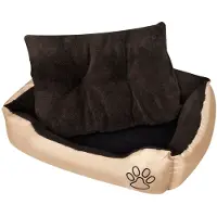 vidaXL Warmes Hundebett mit Polsterkissen XL