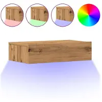 vidaXL TV-Schränke mit LED-Leuchten 2 Stk. Artisan-Eiche 60x35x15,5 cm