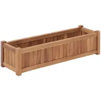 vidaXL Hochbeet 100x30x25 cm Massivholz Teak