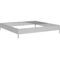 vidaXL Hochbeet 100x100x18,5 cm Verzinkter Stahl
