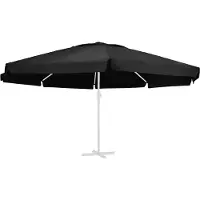 vidaXL Ersatzbezug für Sonnenschirm Schwarz 610 cm