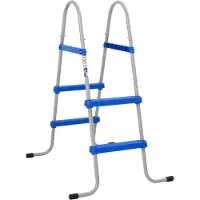 vidaXL Pool-Leiter für Aufstellpools 84 cm Stahl und Kunststoff
