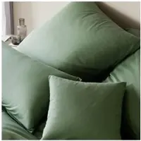 Elegante Interlock Jersey Bettwäsche Cord 155x220 cm + 80x80 cm pistazie