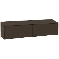 vidaXL Garten-Auflagenbox Braun 220x50x58 cm Poly Rattan